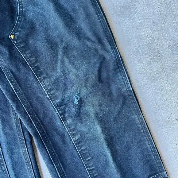 Vintage Y2K Carhartt faded black double knee work wear carpenter pants